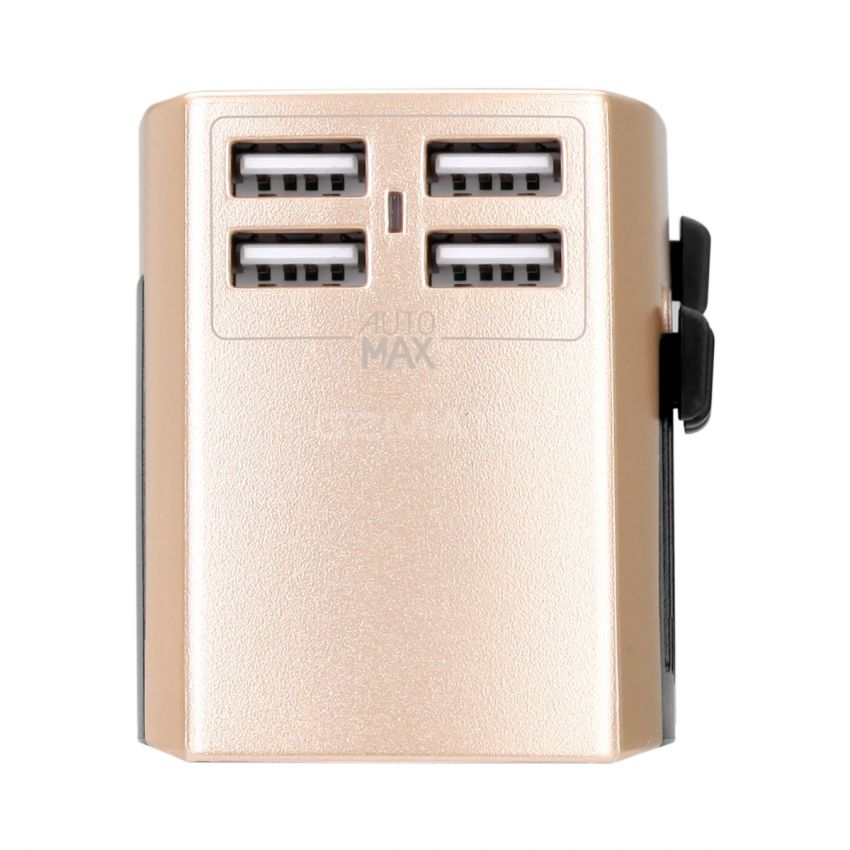 MOMAX 1-World 4 USB AC Travel Adapter 22.5W AC100-230V
