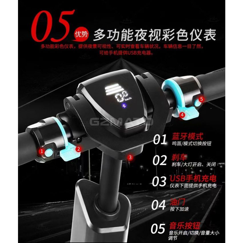 WW WWBETTER W - 007A Dual Use Electric Scooter Smart Folding Bike - Black