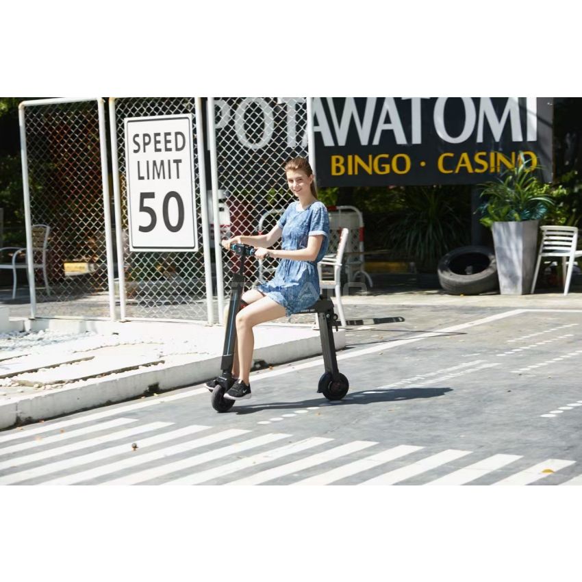 WW WWBETTER W - 007A Dual Use Electric Scooter Smart Folding Bike - Black