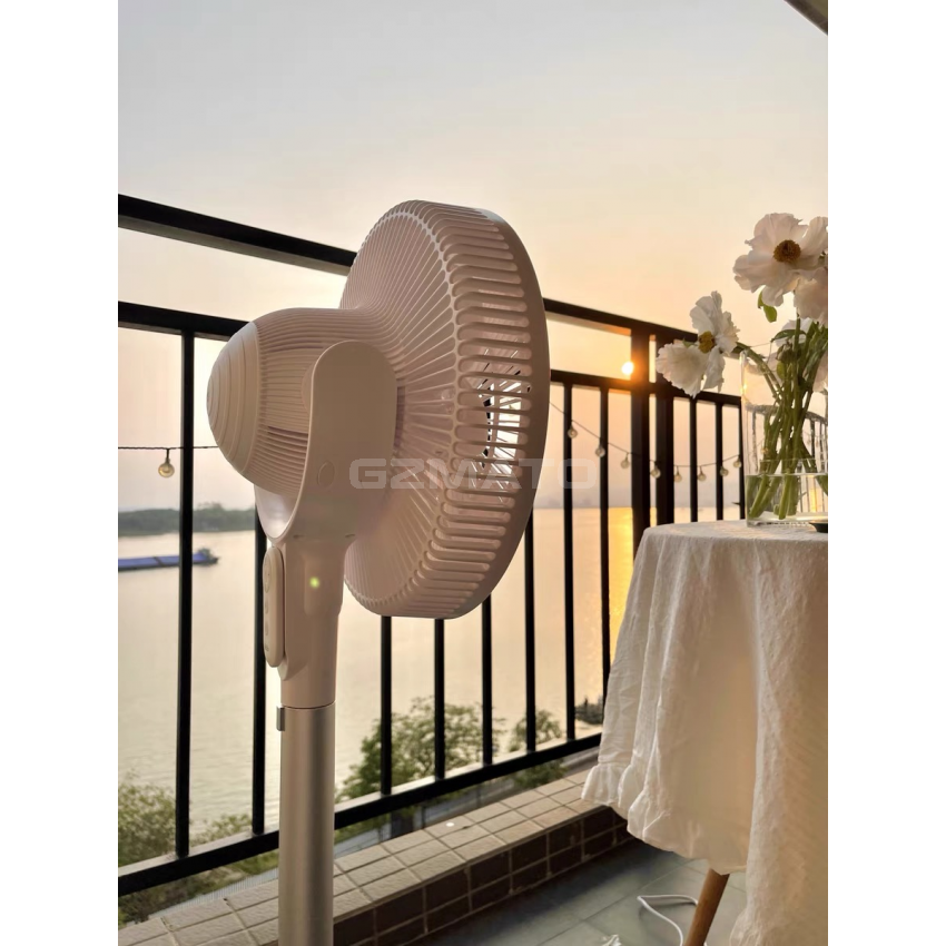 Sezze Y288W 12-Inches Electric Fan Dual Use, Japanese Design AI Temperature Control, Indoor air circulation 360 degree