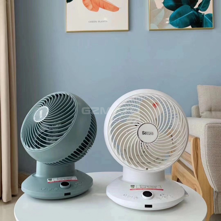 Sezze YK-646W/ YK-646GY Electric Fan, Air circulator 3D AI Control, Japanese Design
