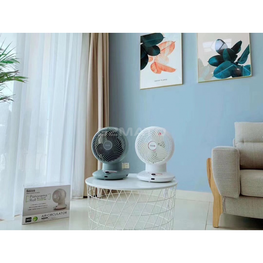 Sezze YK-646W/ YK-646GY Electric Fan, Air circulator 3D AI Control, Japanese Design