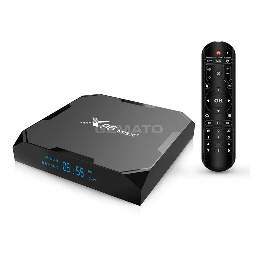 X96 Max Plus Android 8.1 TV Box 4G 64G with Amlogic S905X2 Quad Core ARM Cortex A53 Supporting Bluetooth 4.1 4K Full HD 3D H.265 2.4G&5.8G WiFi Smart TV Box