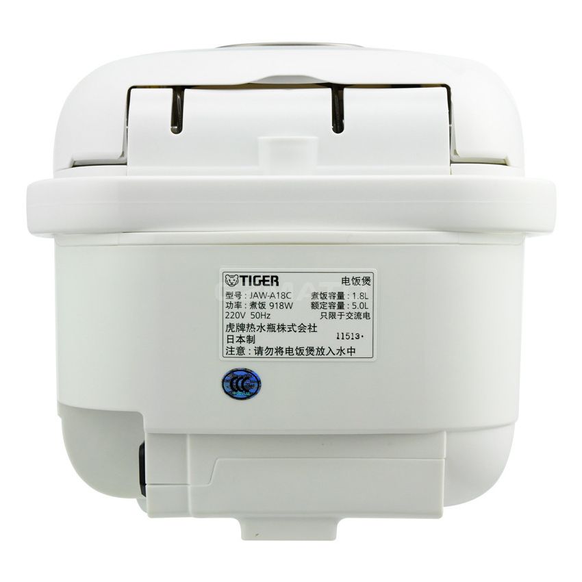 Tiger Electric Smart Rice Cooker JAW-A18C 5L 220V 50/60Hz 918W Japan Import -White