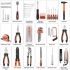 TACKLIFE HHK4B 136pcs Tool Set Hand Tools for Daily Use Househould Tool Kits for Maintenance Work Repair