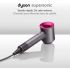 Dyson Supersonic Hair Dryer HD01, 2.7 Meter Power Cable, UK Power Adapter Iron/Fuchsia, 1600W 220-240V 50/60Hz