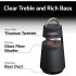 LG RP4B XBOOM 360 Omnidirectional Sound Portable Wireless Bluetooth Speaker - Black