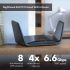 NETGEAR Nighthawk 8-Stream Tri-band AX8 Wi-Fi 6 Router (RAX70) – AX6600 Wireless Speed (Up to 6.6 Gbps) | 2,500 Square Feet Coverage