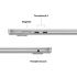 Apple - 15-inch MacBook Air M4 chip 512GB SSD 24GB Memory 10-Core CPU 10-Core GPU Built for Apple Intelligence - Silver