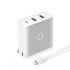 zPower 3-Port Travel Charger: 45W USB-C PD and 18W-Split Dual USB-A Wall Charger