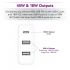 zPower 3-Port Travel Charger: 45W USB-C PD and 18W-Split Dual USB-A Wall Charger