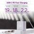 zPower 3-Port Travel Charger: 45W USB-C PD and 18W-Split Dual USB-A Wall Charger