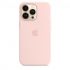 Apple iPhone 13 Pro Max Silicone Case with MagSafe-Chalk Pink-6.7-Inch