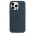 Apple iPhone 13 Pro Max Silicone Case with MagSafe-Abyss Blue-6.7-Inch