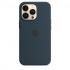 Apple iPhone 13 Pro Max Silicone Case with MagSafe-Abyss Blue-6.7-Inch