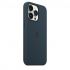 Apple iPhone 13 Pro Silicone Case with MagSafe-Abyss Blue-6.1-Inch