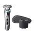 Philips Norelco - 9500 Rechargeable Wet/Dry Electric Shaver with Quick Clean, Skin IQ Technology, Travel Case, and Pop up Trimmer - Silver