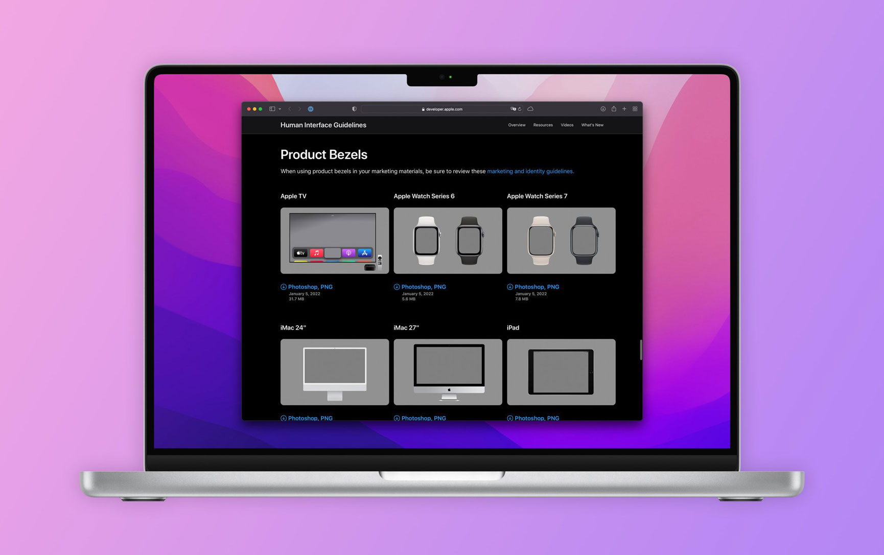 Apple Design Resources updated with PNG mockups for those who don’t have Photoshop