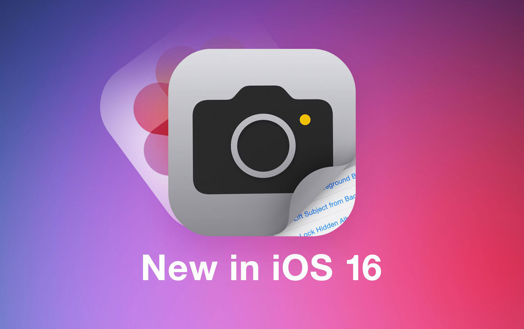 Everything New in the iOS 16 Photos and Camera Apps