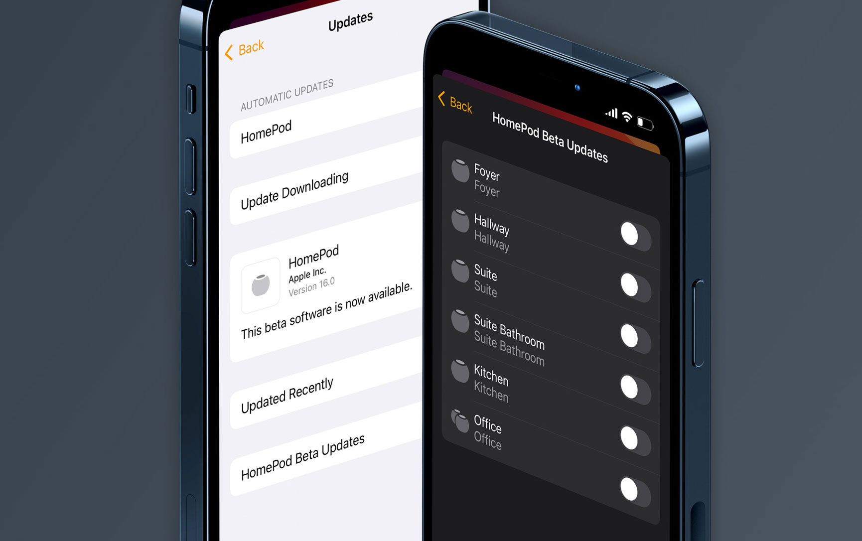 iOS 16 beta 2 adds new menu to manage HomePod beta Software
