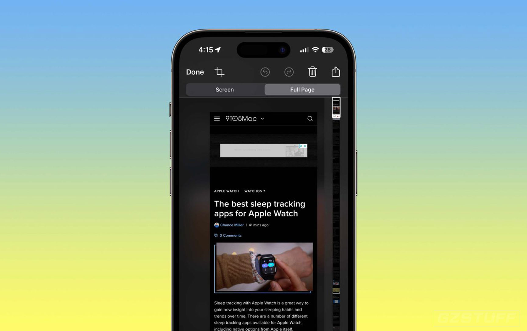 How to take a scrolling screenshot on iPhone