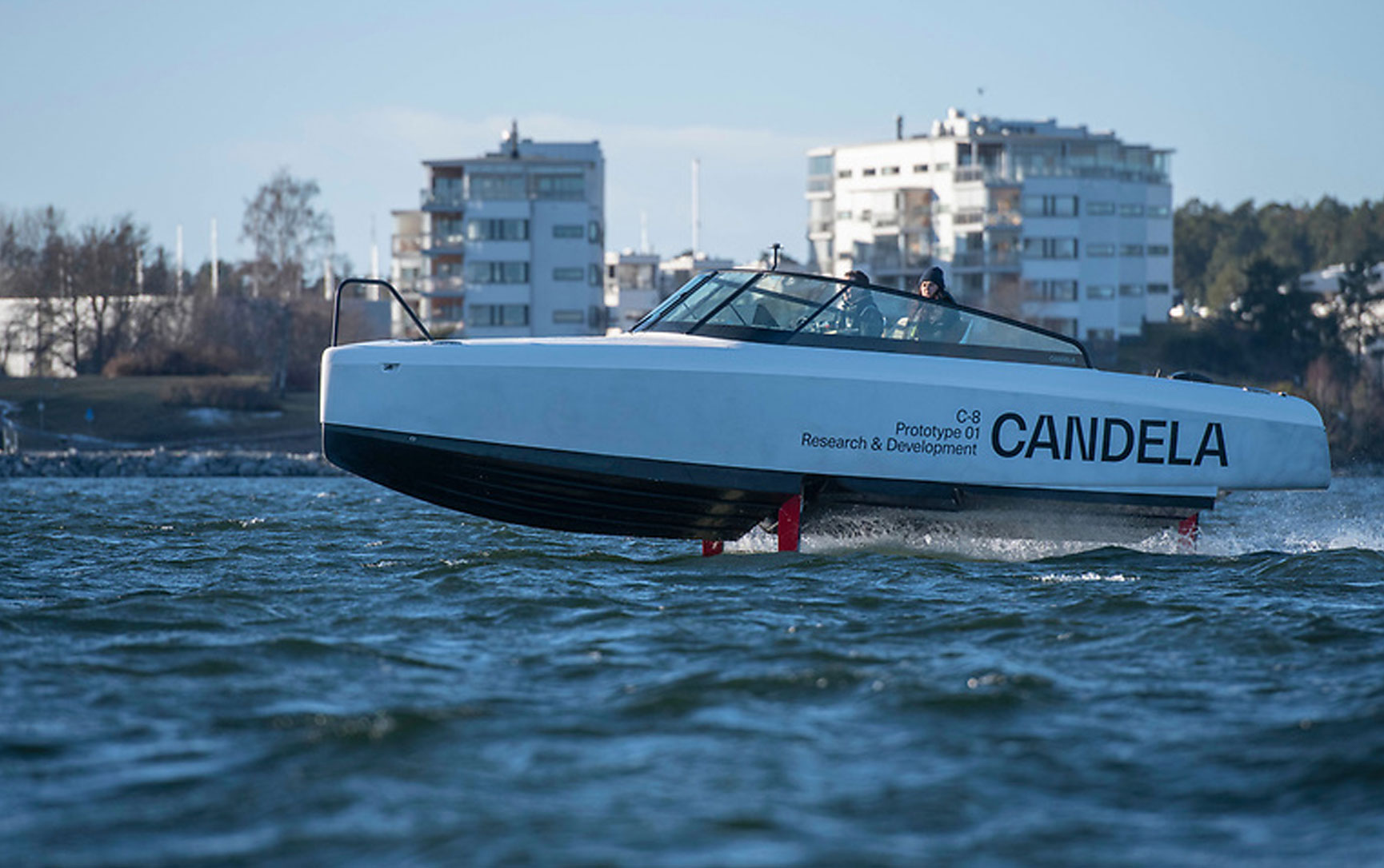 Candela Shows Off its Prototype Flying Electric Boat in Style
