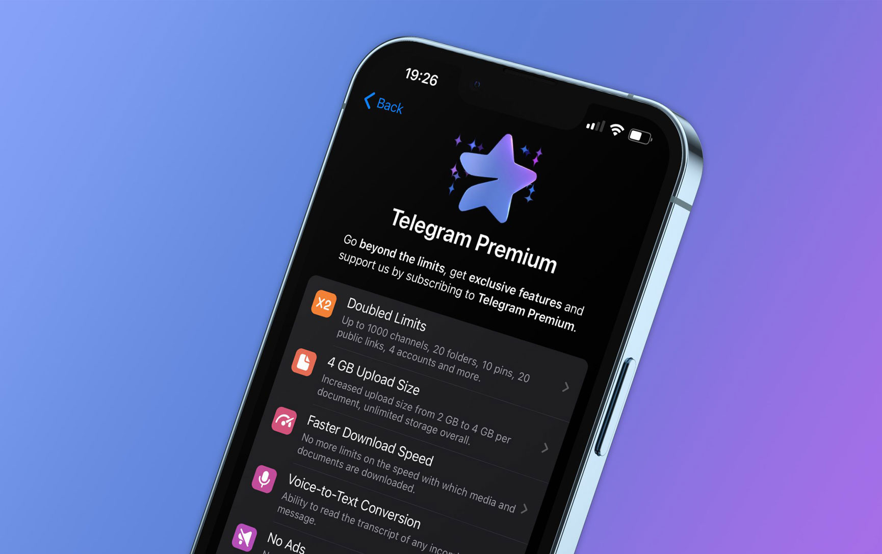 Telegram Premium subscription now available with faster downloads and more extra features