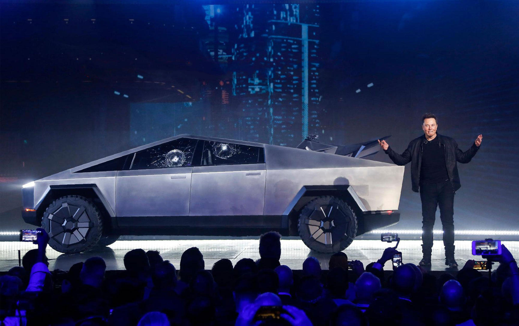 Elon Musk Tesla Cybertruck to Release with Four Motors Like Rivian’s Electric Truck