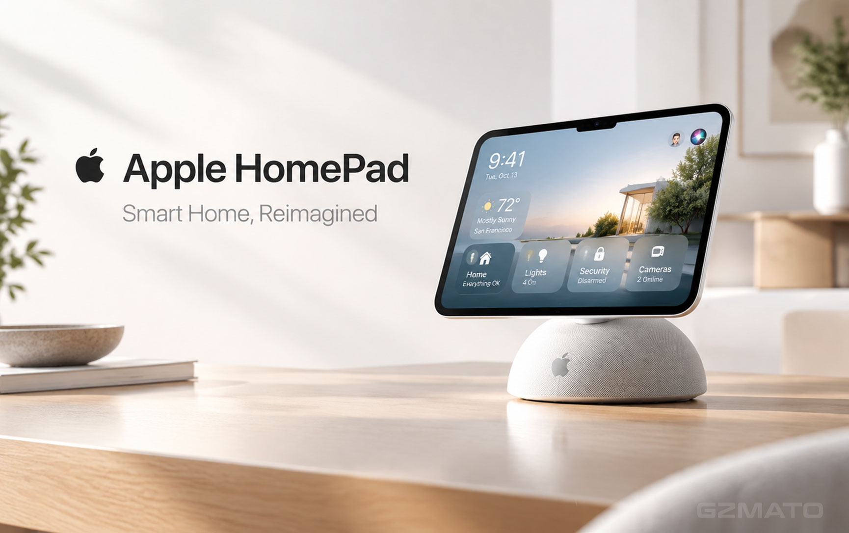 HomePad: Apple's Smart Home Hub Arrives October 13 — Design, Face ID, and Siri AI
