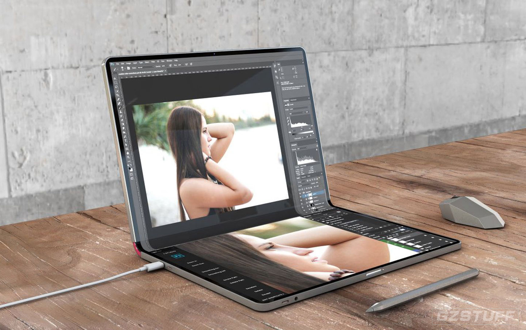 Rival Samsung unveils 20-inch foldable Apple MacBook first