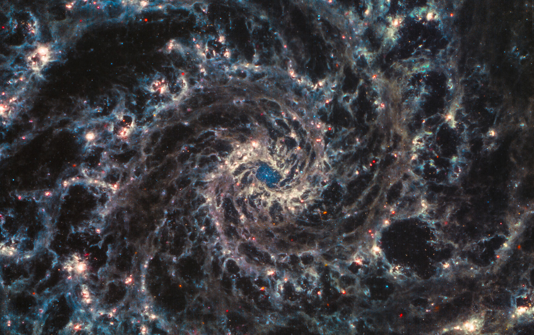 NASA James Webb Telescope's New Image Reveals Haunting Details of The 'Grand Design Phantom Galaxy'