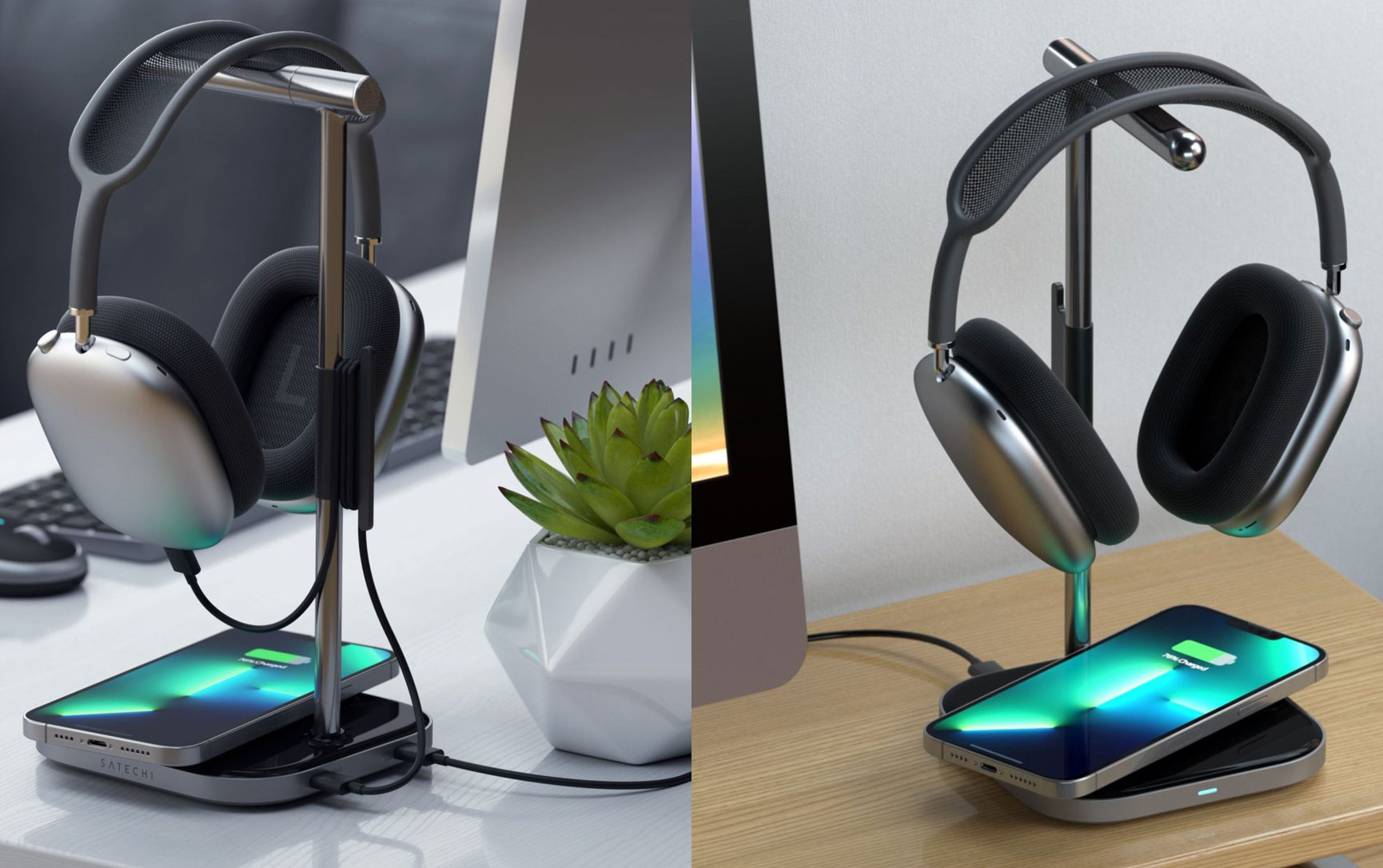 Satechi’s new 2-in-1 Headphone Stand is perfect for AirPods Max, features Qi charging base