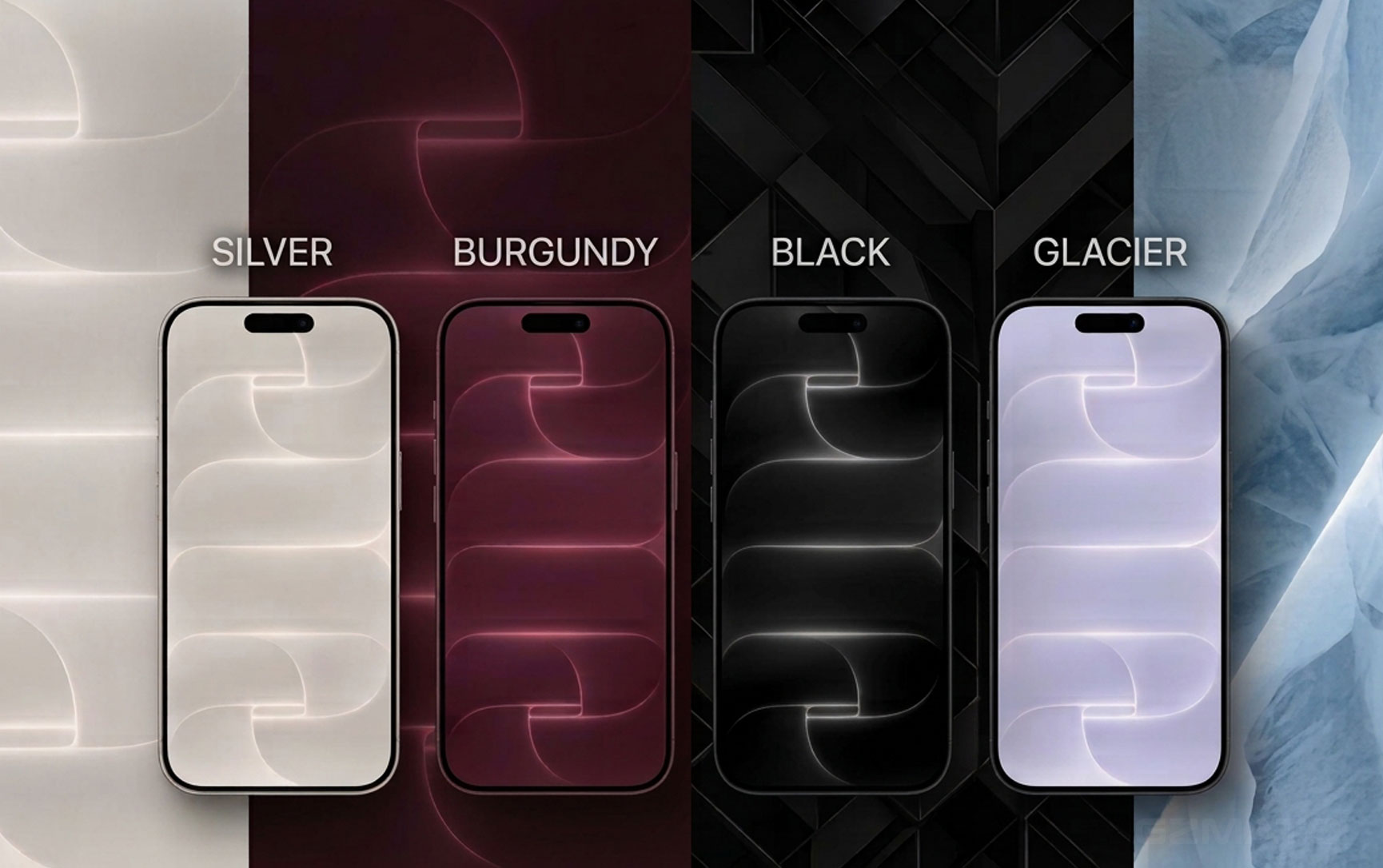 iPhone 18 Pro Wallpapers Download: Black, Burgundy, Glacier, Silver