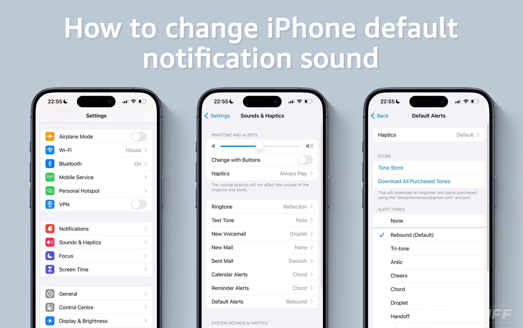 How to change iPhone default notification sound