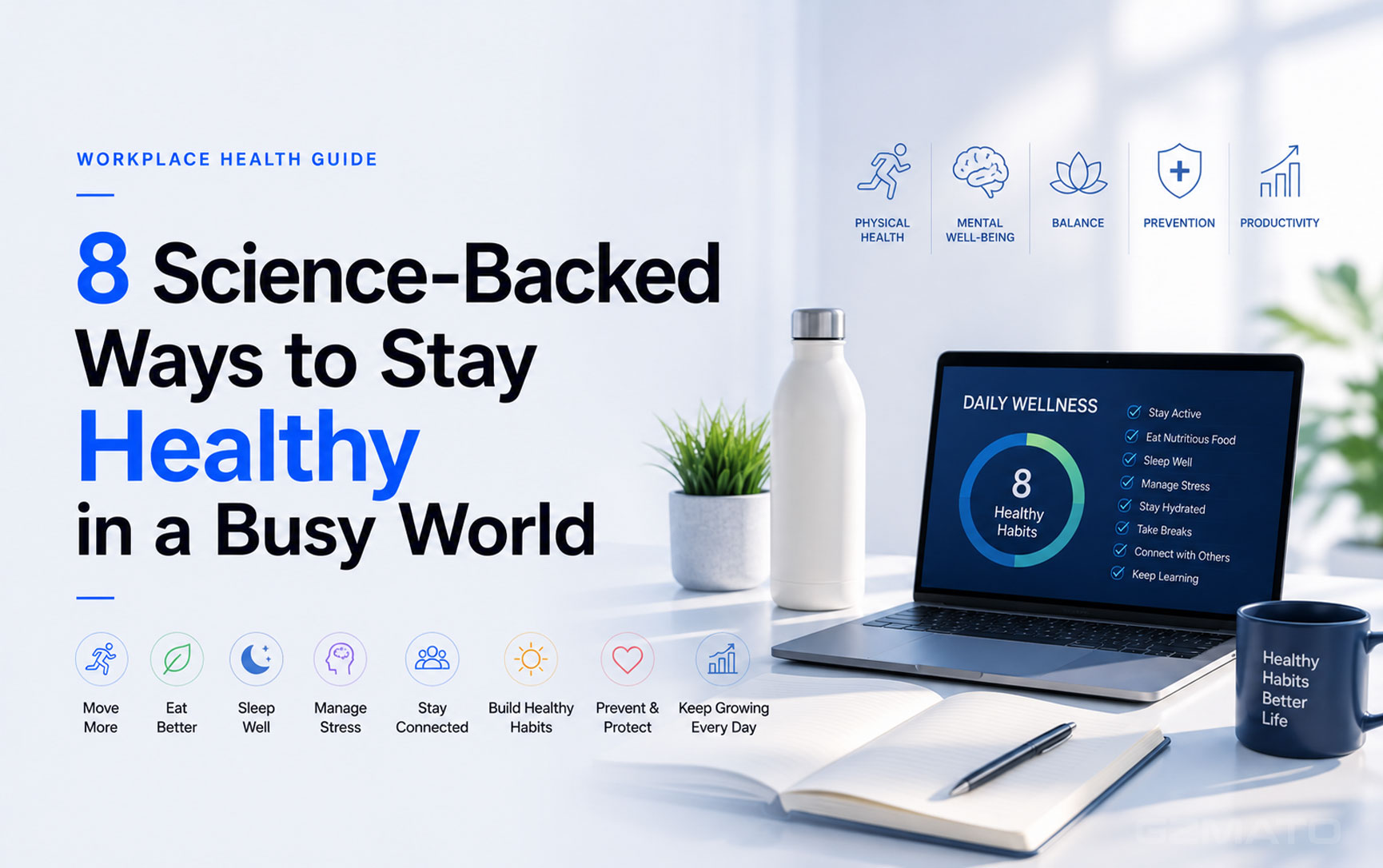 Workplace Health Guide: 8 Science-Backed Ways to Stay Healthy in a Busy World